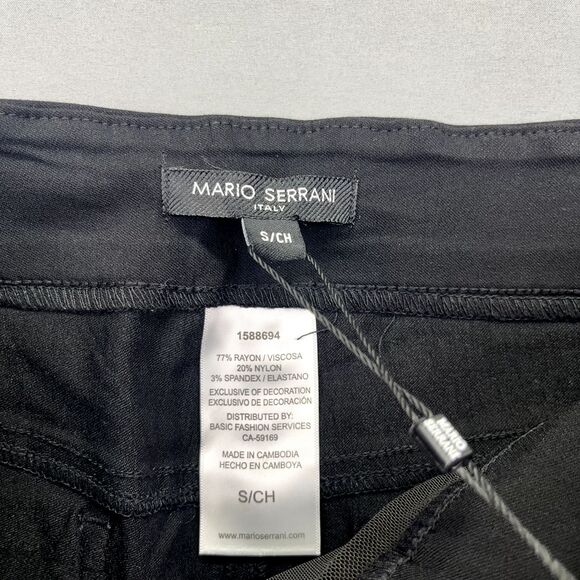 Mario‎ Serrani Italy Women's Comfort Stretch Cuff Capri Black Stretch Small NWT - Picture 10 of 14